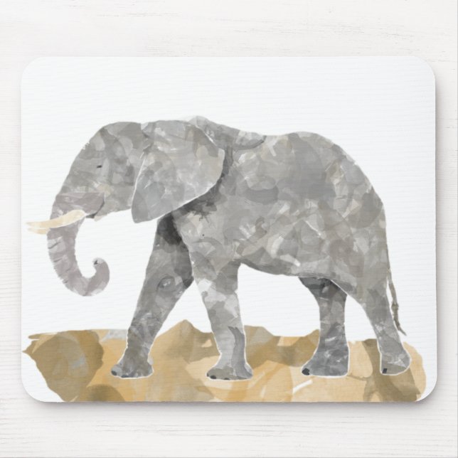 Wasser farbiger Elefant Mousepad (Vorne)