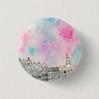 Wasser-Farbstadt-Abzeichen Button