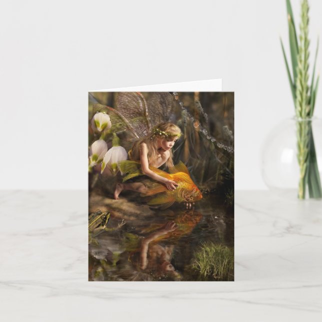 Wasser-Fee Notecards Karte (Vorderseite)