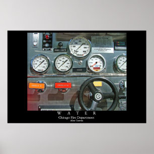 Wasser-Feuerwehr in Chicago Poster