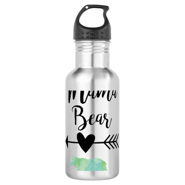 Wasser-Flasche Mutter-Bear Edelstahlflasche (Vorderseite)