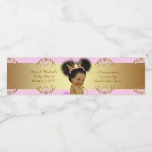 Wasser-Flaschen-Aufkleber, Sarahs Babyparty, rosa