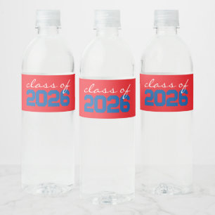 Wasser-Flaschen-Etiketten für Red & Blue Abschluss