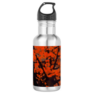 Wasser-Flaschen-Fall-rote Baum-Malerei Edelstahlflasche