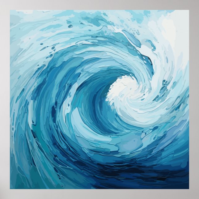 Wasser fließen poster (Vorne)