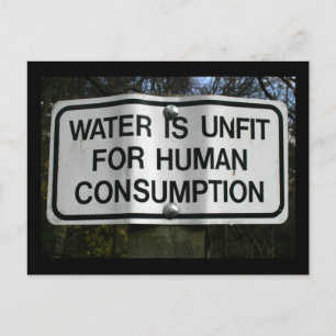 Wasser für den menschlichen Verzehr Postkarte