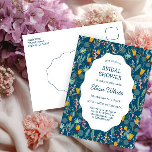 Wasser-Garten-Blumen-Braut-Party-EINLADUNG ANPASSB Postkarte