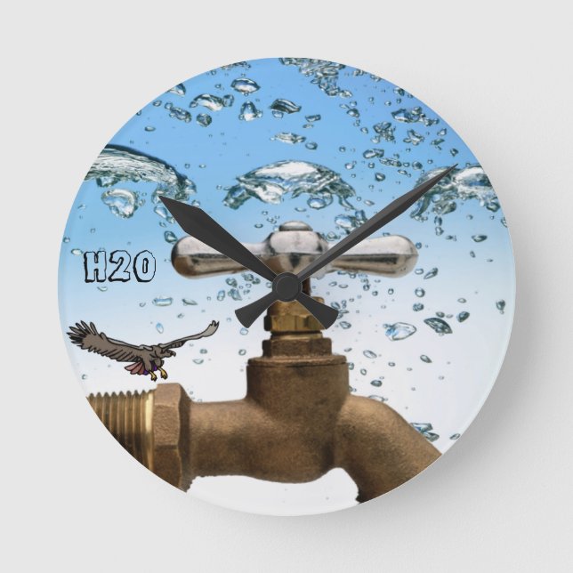 Wasser H2o Uhr (Vorderseite)