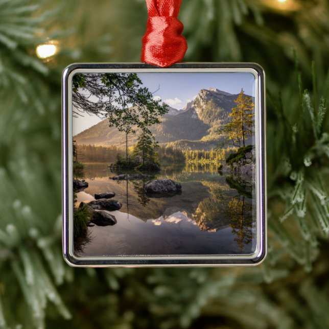 Wasser | Hintersee Berchtesgaden Deutschland Ornament Aus Metall (Baum)