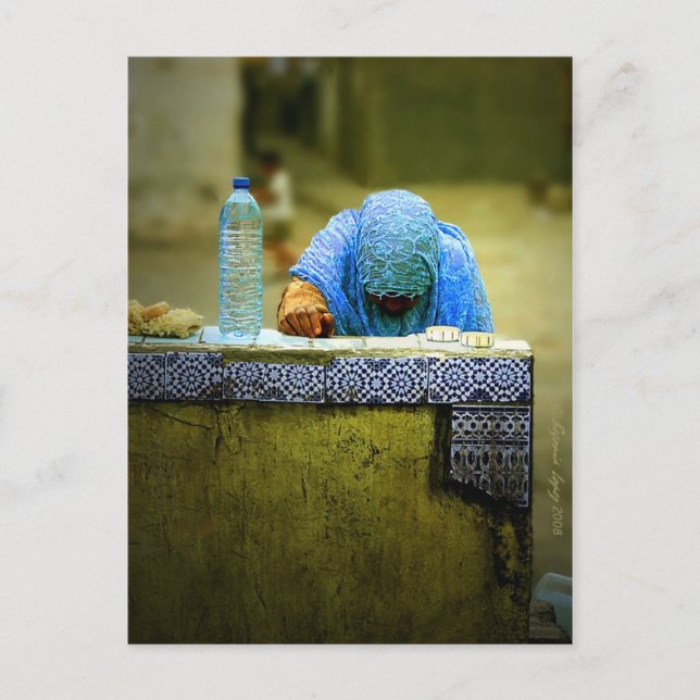 Wasser holen postkarte (Vorderseite)