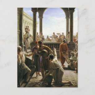 Wasser in Wein (Hochzeit zu Kana) von Carl Bloch Postkarte
