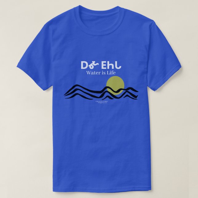 Wasser ist der T - Shirt des Lebens (Design vorne)