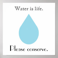 Wasser ist Leben. Bitte sparen.