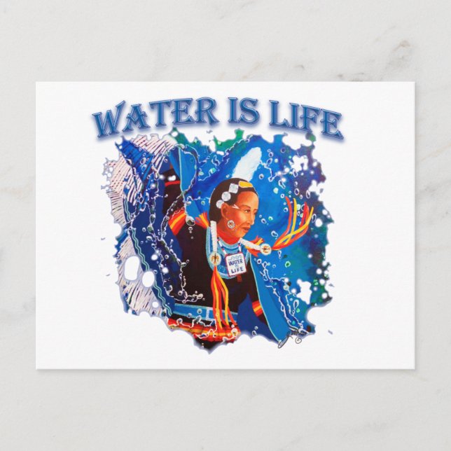 Wasser ist Leben - Extravaganter Schawlingtänzer Postkarte (Vorderseite)
