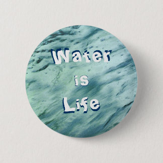 Wasser ist Leben-Knopf Button