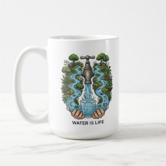Wasser ist Leben | Natur Ökosystem Erhaltungskunst Kaffeetasse