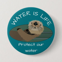 "Wasser ist Leben" und "schützen Sie unser Wasser Button