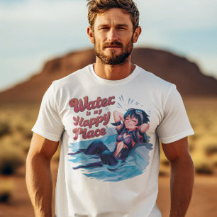 Wasser ist mein glücklicher Ort, wo die Ruhe unter T-Shirt