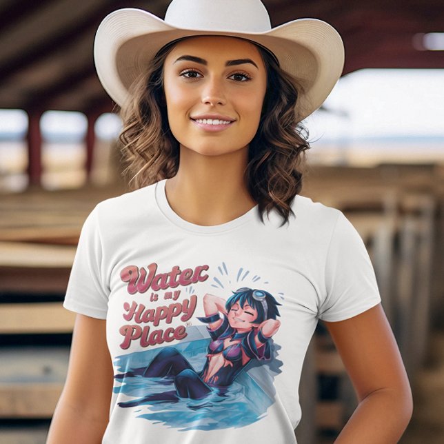 Wasser ist mein glücklicher Ort, wo die Ruhe unter T-Shirt (Von Creator hochgeladen)