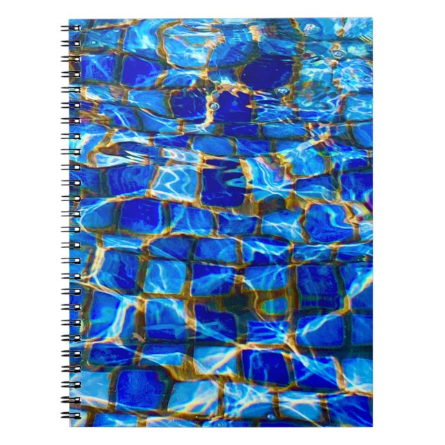 Wasser-Kachel-Notizbuch  Notizblock (Vorderseite)