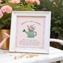 Wasser kann Baby Bloom nicht sagen Baby Shower Gam
