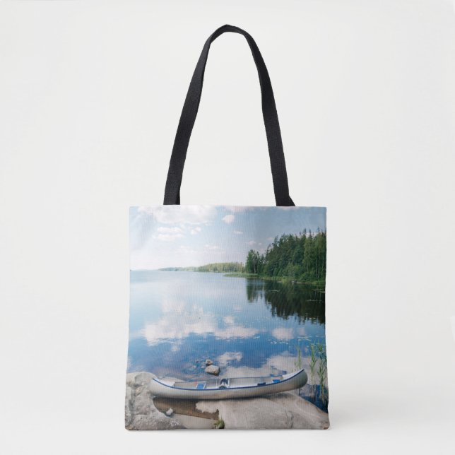 Wasser | Kanufahrt am See in Schweden Tasche (Vorderseite)