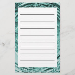 Wasser-Kräuselungs-aquamarines Briefpapier