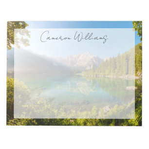 Wasser   Lago di Fusine Mount Gangart Julische Alp Notizblock
