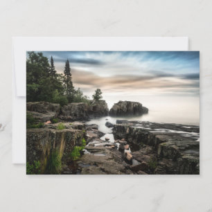 Wasser   Lake Superior Grand Marais, Minnesota Dankeskarte