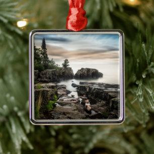 Wasser Lake Superior Grand Marais, Minnesota Ornament Aus Metall