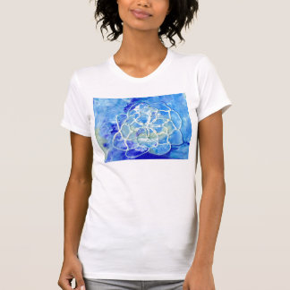 Wasser-Lilie Absract auf schlichtem Weiß T T-Shirt