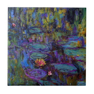 Wasser-Lilien 1917 Claudes Monet Fliese