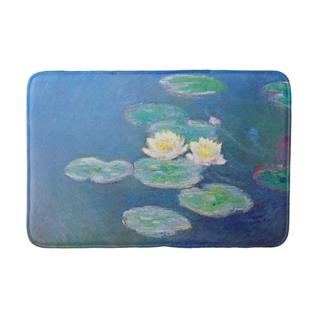 Wasser-Lilien, Abends-Effekt durch Claude Monet Badematte (Vorderseite)