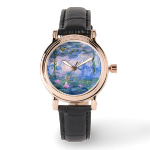 Wasser-Lilien Armbanduhr