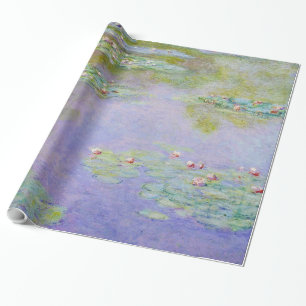 Wasser-Lilien-Blumen-Malerei Geschenkpapier