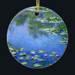Wasser-Lilien, Claude Monet Keramik Ornament<br><div class="desc">Wasser-Lilien. Claude Monet (1840 - 1926) war ein Gründer der französischen Impressionistmalerei und der konsequenteste und reichste Praktiker der Philosophie der Bewegung des Ausdrückens von irgendjemandes Vorstellungen vor Natur, besonders in Bezug auf Pleinluft Landschaftsmalerei. Der Ausdruck Impressionismus wird vom Titel seinem Malerei Eindruck, Sonnenaufgang abgeleitet (der Eindruck, soleil levant).</div>
