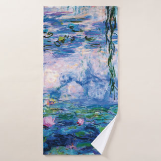 Wasser-Lilien durch Claude Monet Badehandtuch