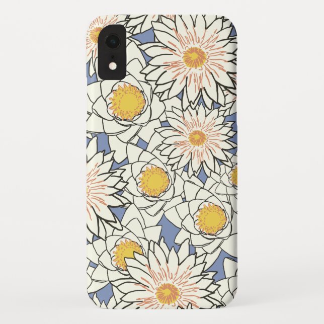 Wasser-Lilien-Entwurf Case-Mate iPhone Hülle (Rückseite)