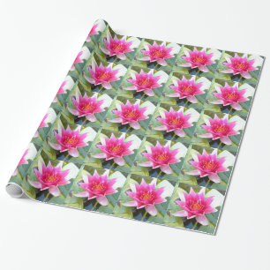 Wasser-Lilien-Lotos-Blume Geschenkpapier