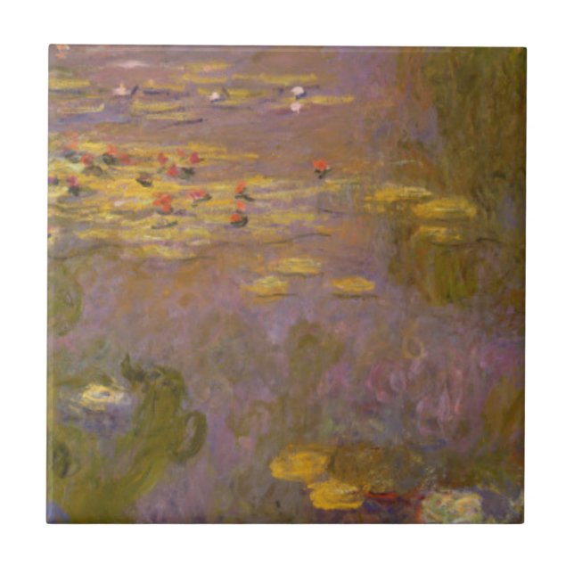 Wasser-Lilien Nympheas Claude Monets | Fliese (Vorderseite)