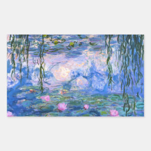 Wasser-Lilien Rechteckiger Aufkleber