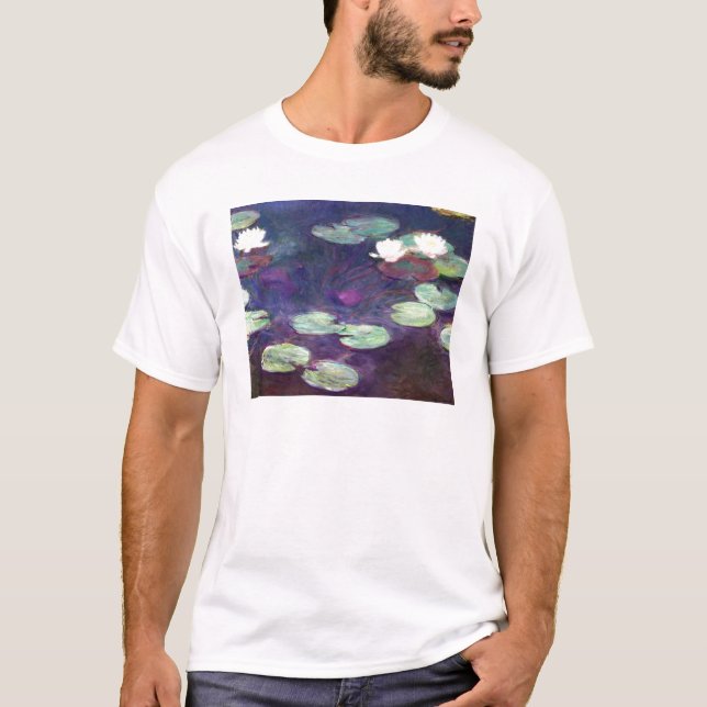 Wasser-Lilien, Rosa, Claude 1897-99 Monet cool, T-Shirt (Vorderseite)