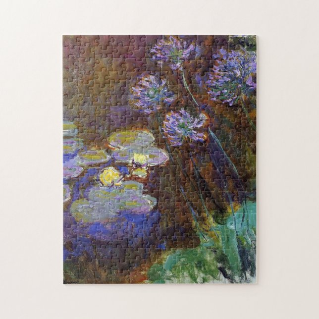 Wasser Lilien und Agapanthus Monet Kunstvoll wande (Vertikal)