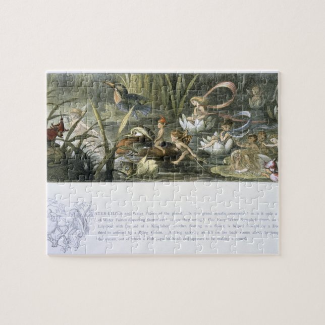 Wasser-Lilien und Wasser-Feen, Illustration von (Horizontal)