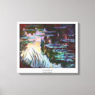 Wasser-Lilien, untergehende Sonne Claude Monet Leinwanddruck