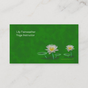 Wasser-Lilien-Yoga-Lehrer-Visitenkarte-Schablone Visitenkarte