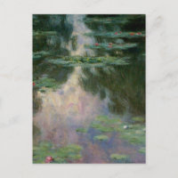 WASSER LILILIT IN PINK GREEN POND VON Claude Monet