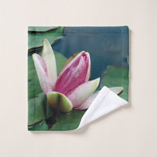 Wasser Lilly Floral Foto Badezimmer Handtuch Set