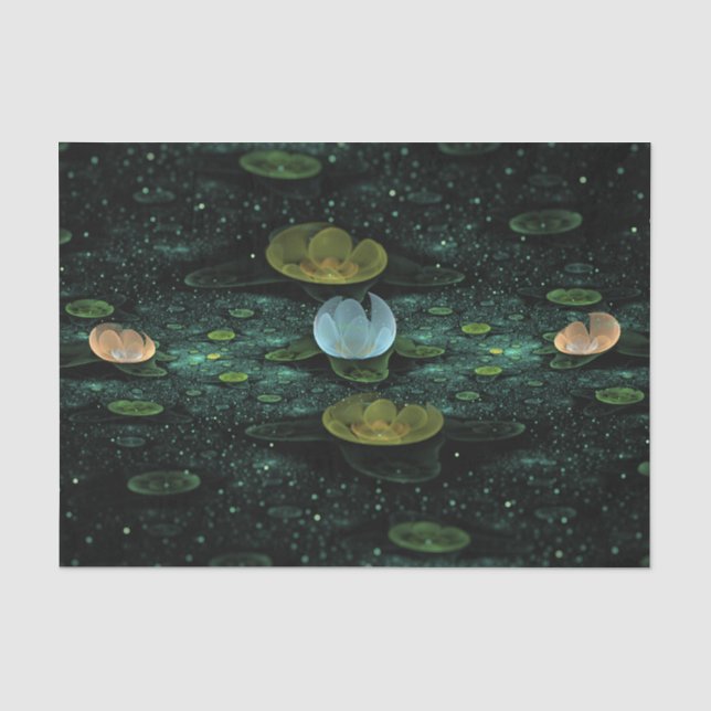 Wasser Lilly Fraktal Seidenpapier (Vorderseite)