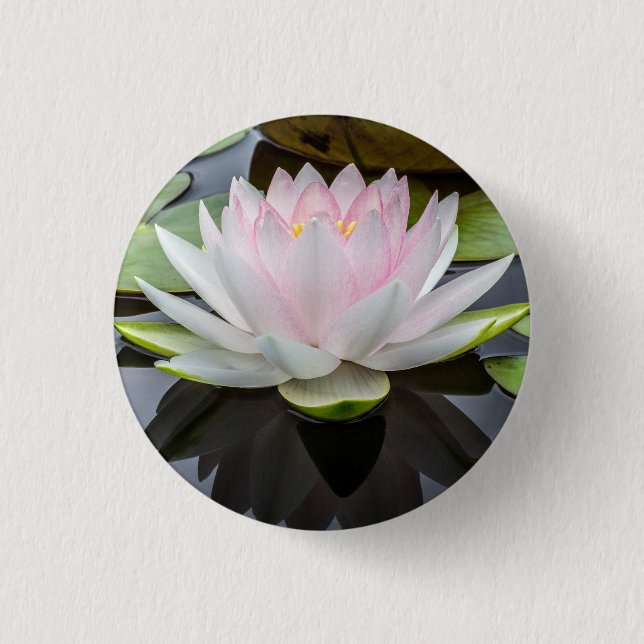 Wasser Lippenrosa Foto Button (Vorderseite)